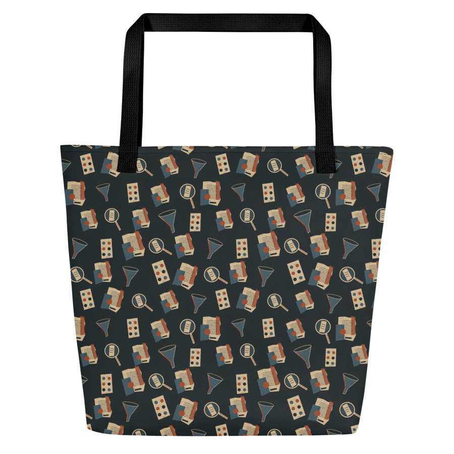 Truth Evidence in Motion All-Over Carryall with Pocket | Thread Your Voice — Main — supplier-generated mockup; not a physical sample.