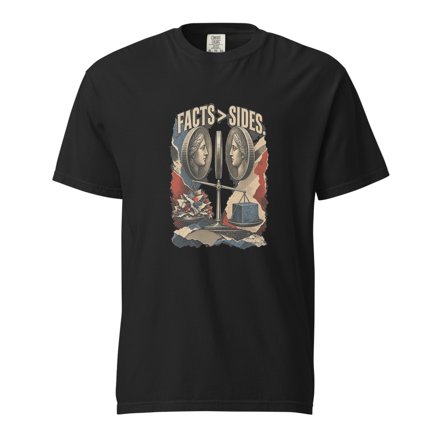 Truth Facts Over Sides Heavyweight Tee | Thread Your Voice — Standalone — supplier-generated mockup; not a physical sample.