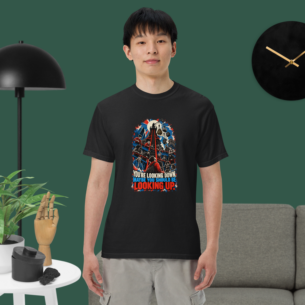 Truth Look Up Heavyweight Tee | Thread Your Voice — Context — supplier-generated mockup; not a physical sample.