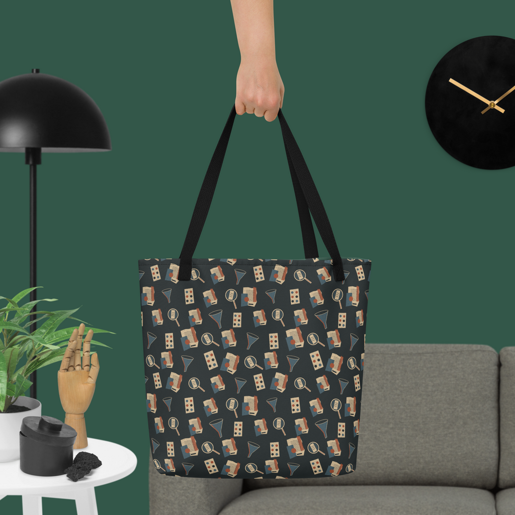 Truth Evidence in Motion All-Over Carryall with Pocket | Thread Your Voice — Context — supplier-generated mockup; not a physical sample.