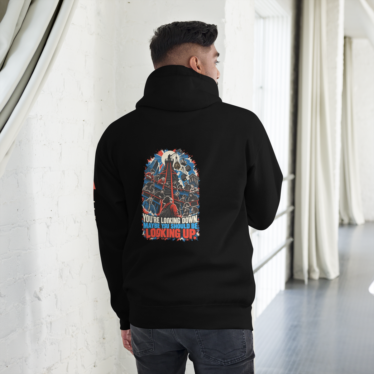 Truth Look Up Black Pullover Hoodie