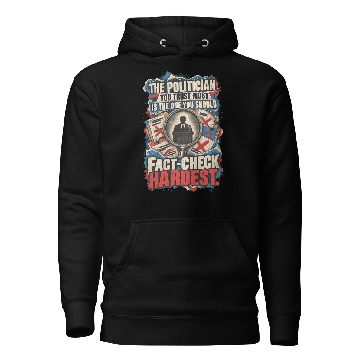 Truth Fact-Check Trust Pullover Hoodie