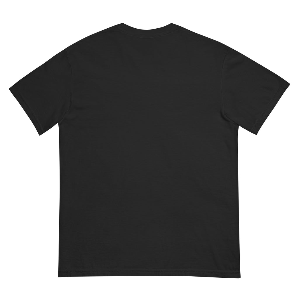 Back of black Witness 2026 garment-dyed tee, showing its unprinted back.