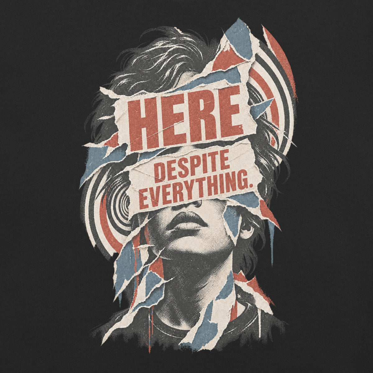 Here Despite Everything. Heavyweight T-Shirt — product view.