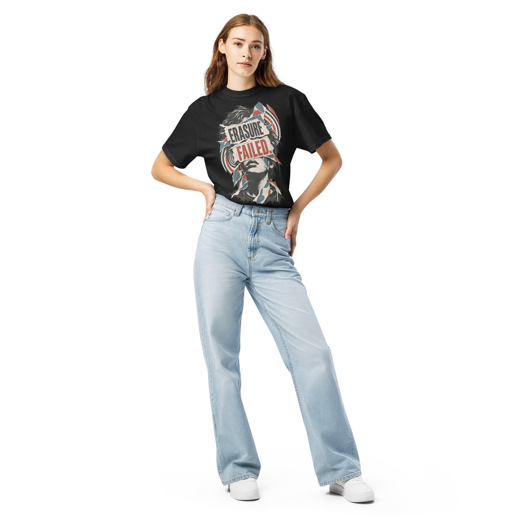 Erasure Failed. Heavyweight T-Shirt — product view.