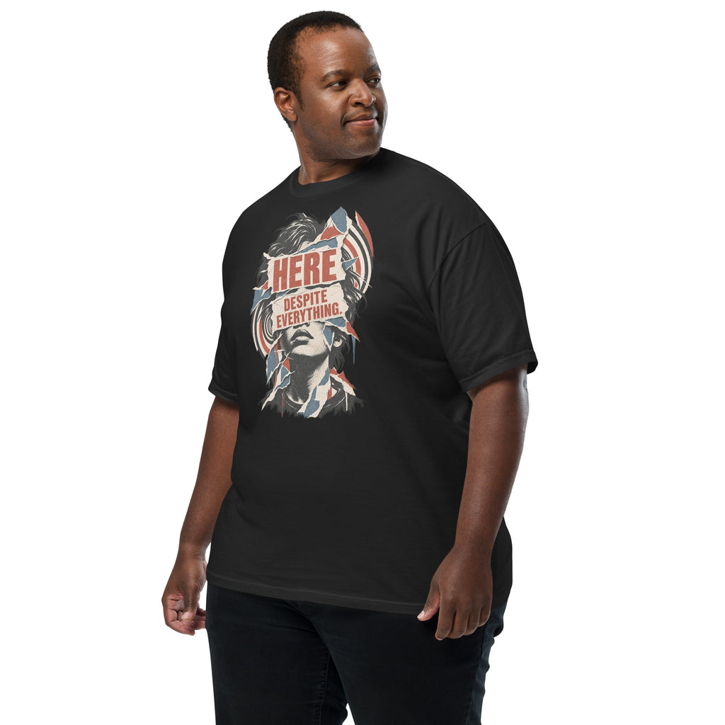 Here Despite Everything. Heavyweight T-Shirt — product view.