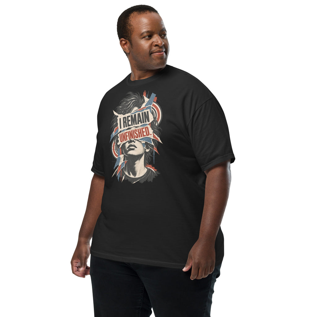 I Remain Unfinished. Heavyweight T-Shirt — product view.
